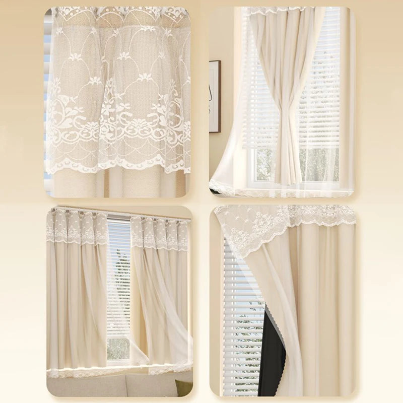 Ins Lace Curtains Window Hanging Curtains Living Room Bedroom in USA.