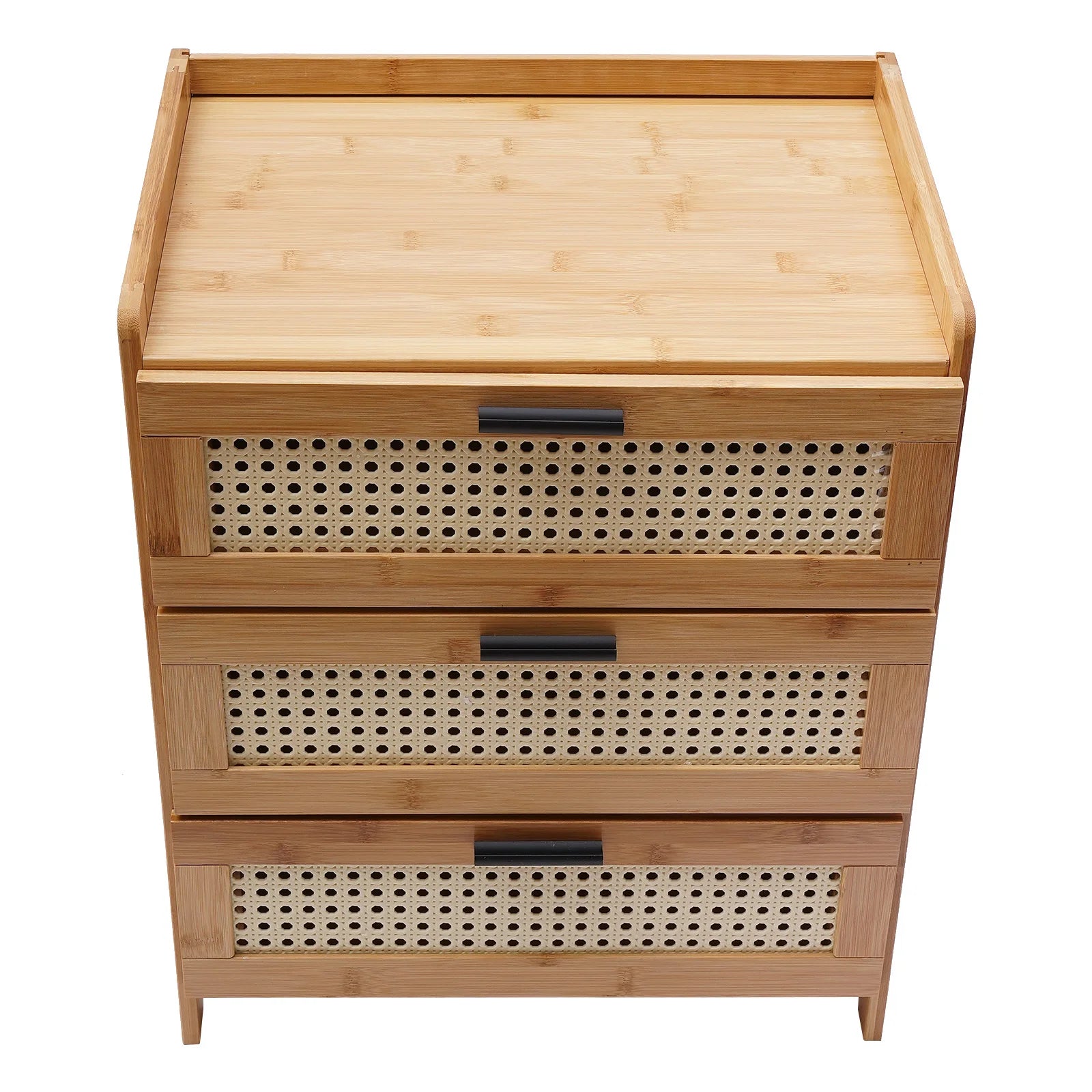 Drawer Modern Bamboo Nightstand Side Table Bedroom IN USA.