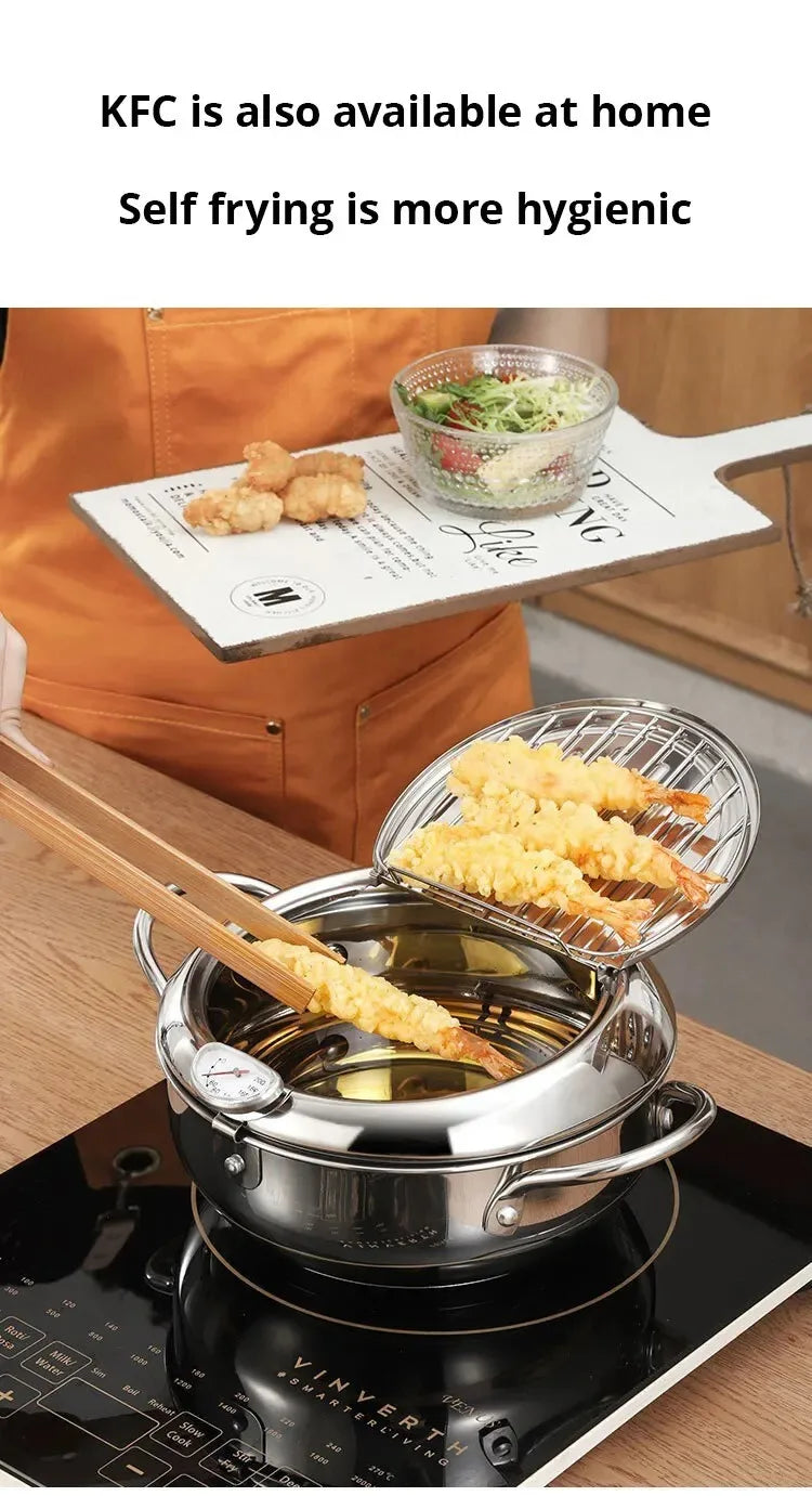 Stainless Steel Pan ,Tempura Fryer Pan, cookware in USA.