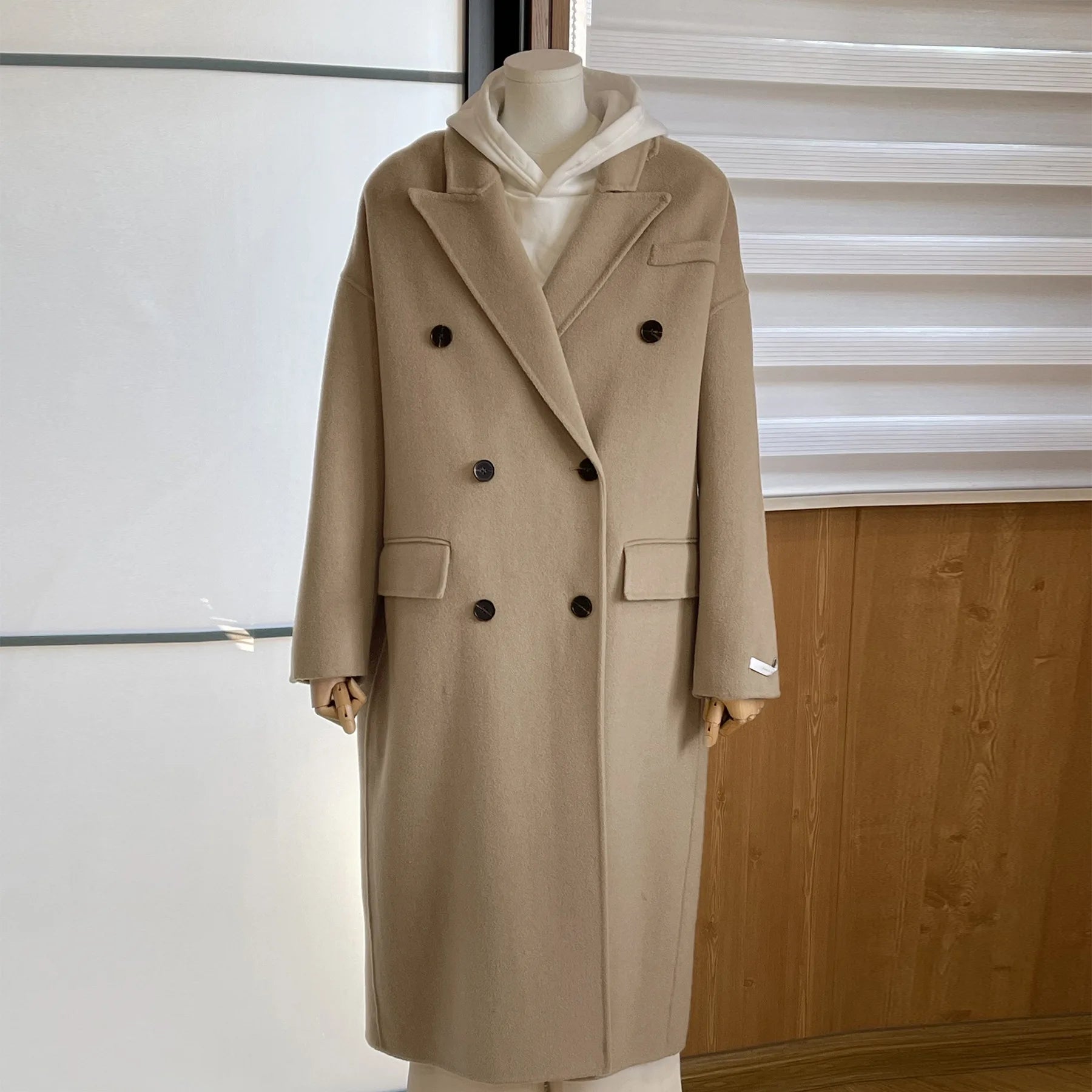 Office Lady Woolen Jackets Autumn Winter Korean-Style Profile IN USA.