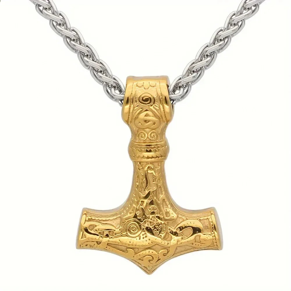 Fashionable Exquisite New Retro Nordic Viking Hammer Pendant in USA