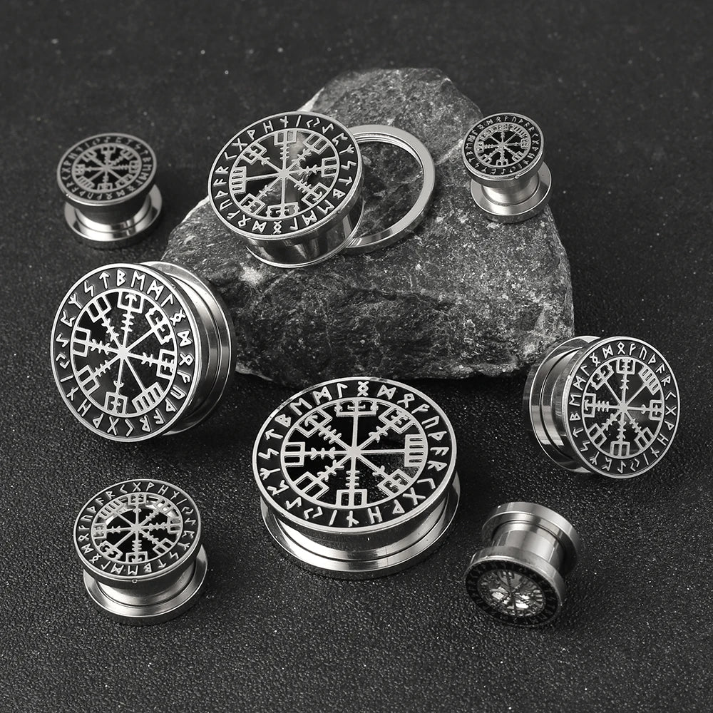 Stainless Steel Ear Gauges Stretcher Viking Rune Ear in USA