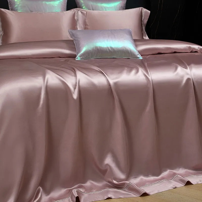 Premium Solid Color Bedding Set Soft Silky Duvet Cover in USA