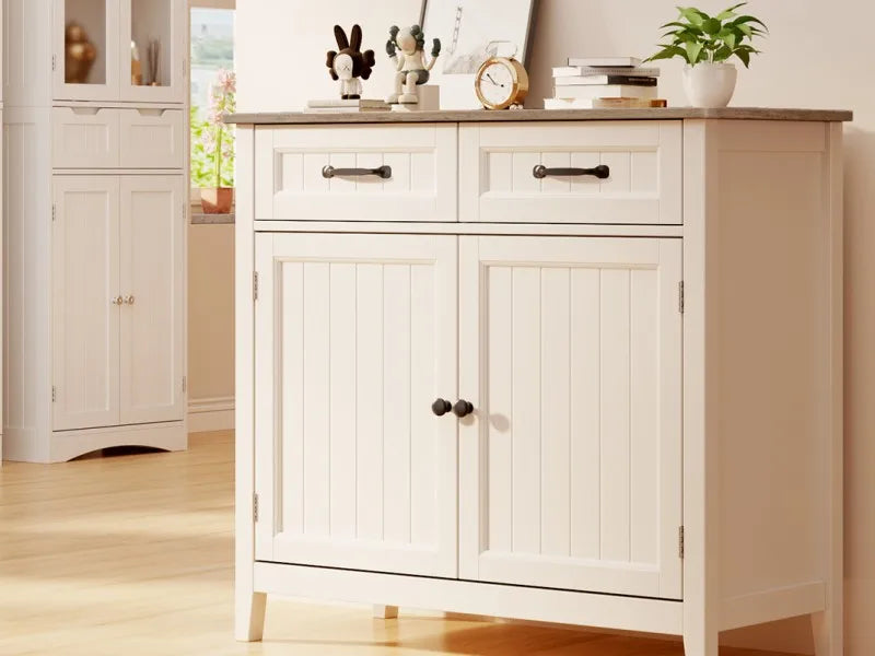 Kitchen Sideboard Buffet Cabinet, Large Kitchen Storage IN USA.