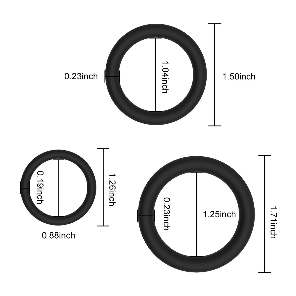 Male Luminous Penis Rings Smooth Silicone Delay in USA