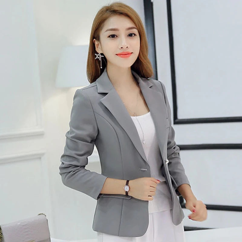 Black Women Blazer Formal Slim Blazers Lady Office Work in USA