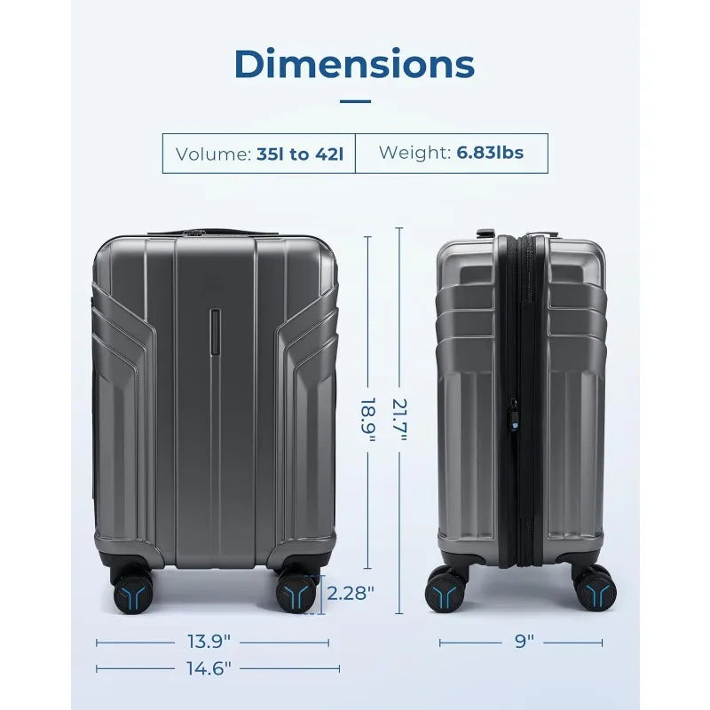 Expandable Carry Luggage Airline Approved Lightweight in USA