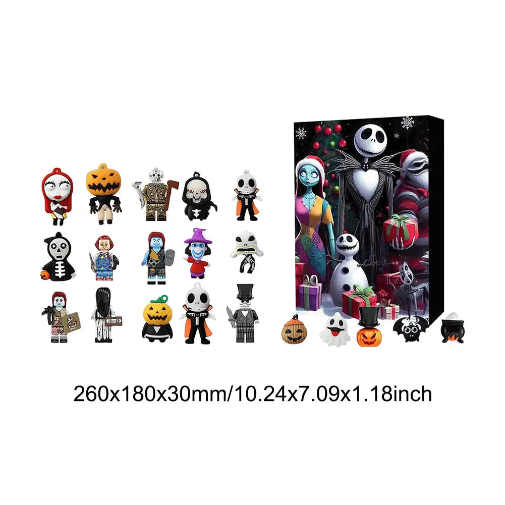 2024 Halloween Horror Figures Advent Calendar with 24Pcs Collectible D