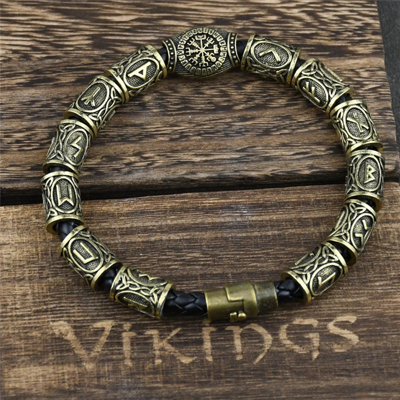 Norse Runic Runes Beads Charm Vikings Accessories Womens Mens in USA