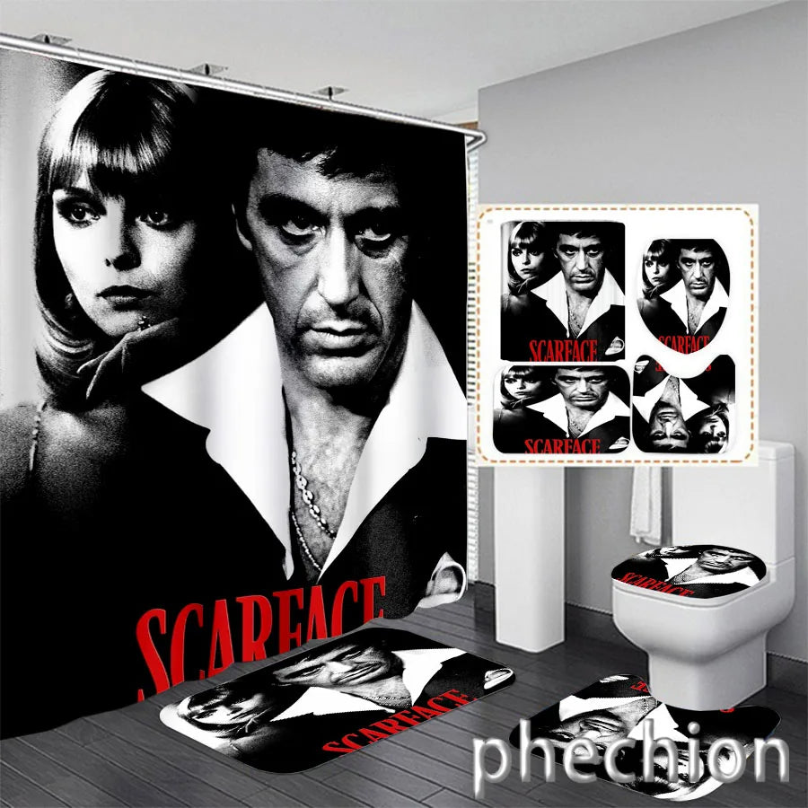 3D Print Scarface Shower Curtain Waterproof Bathroom Curtain in USA.