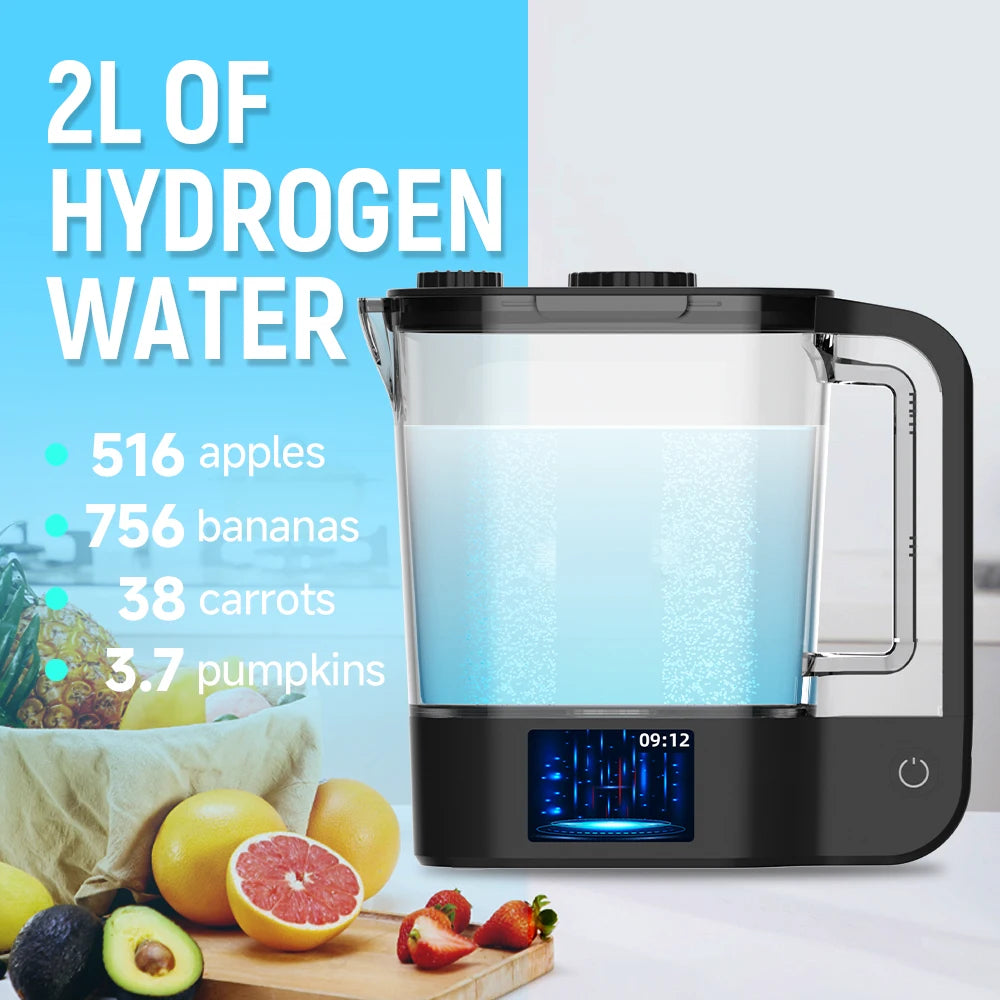 Hydrogen Water Pitcher,Hydrogen Kettle,2000ml Large Capacity in USA.