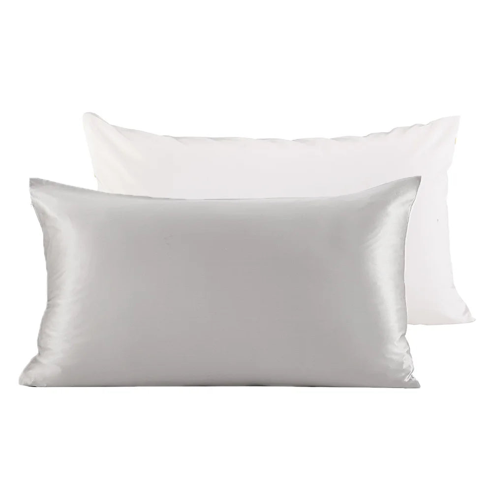 Silk Pillowcases Set With Cotton Underside And Hidden Zipper