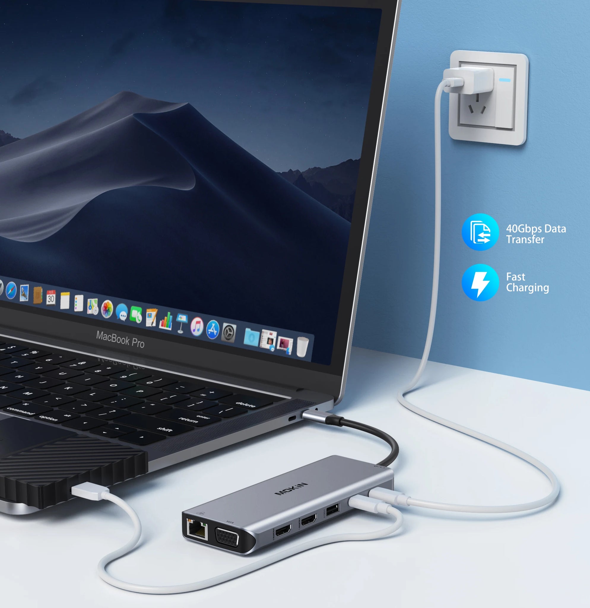 MOKiN Docking Station MacBook, iPad, Thunderbolt Laptop in USA.