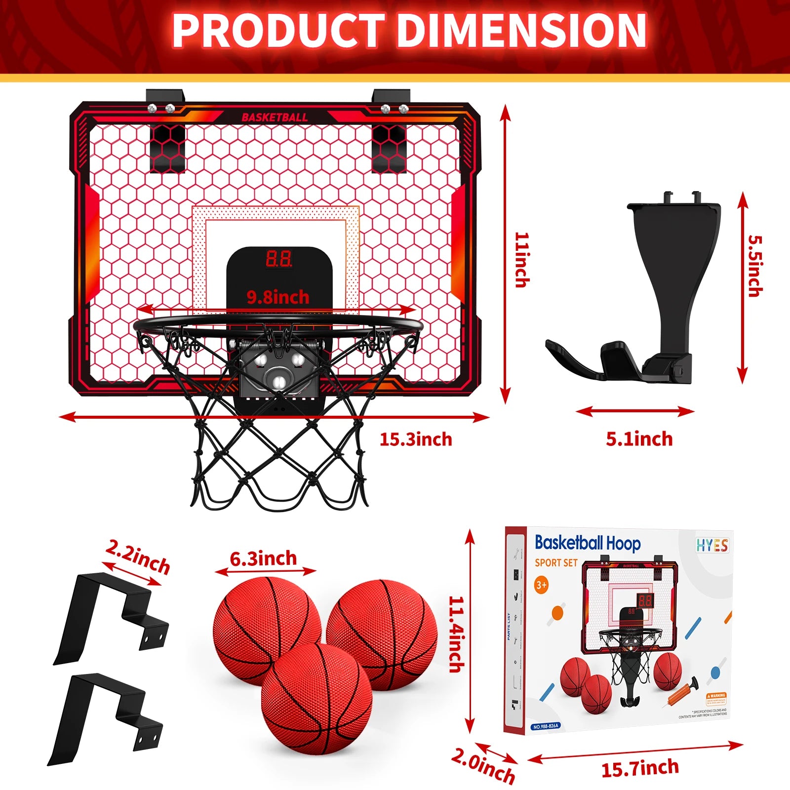 Remote Control Mini Basketball Hoop Electronic Scoreboard in USA