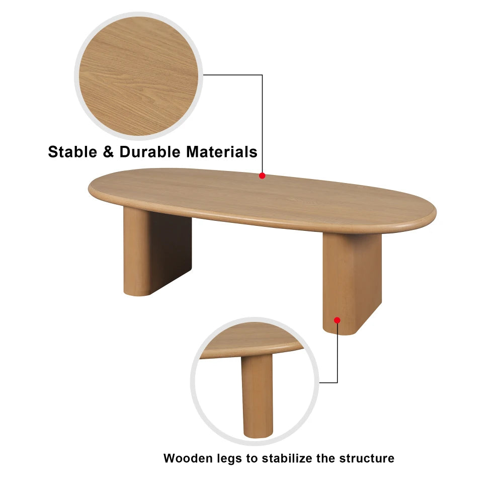 Natural Wood Coffee Table Wooden Side Table IN USA.