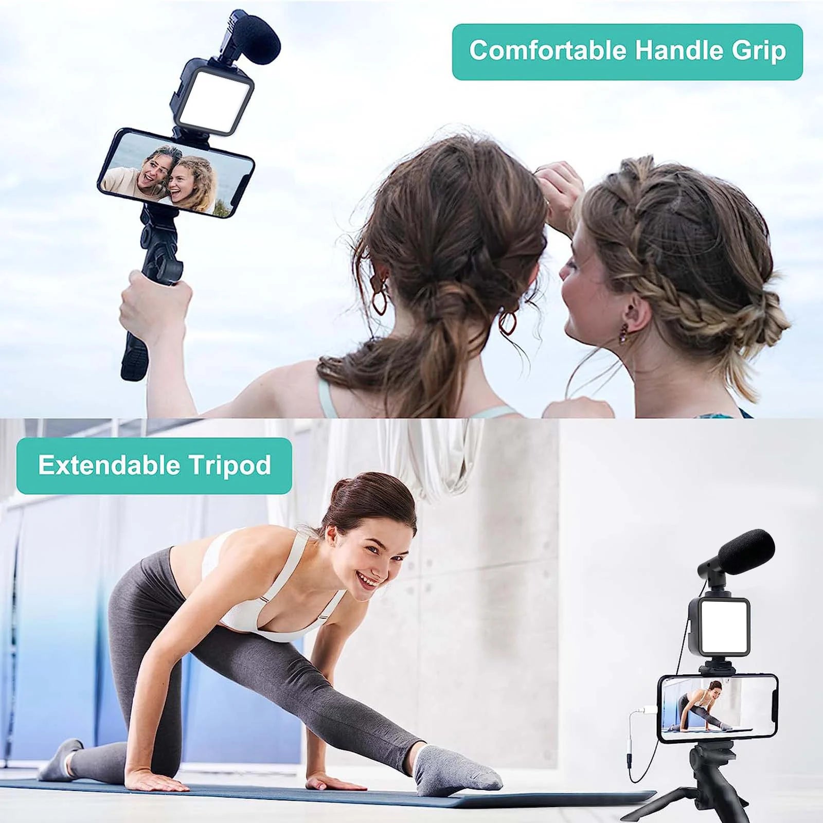 Smartphone Vlogging Kit for iPhone Android with Tripod Mini IN USA.