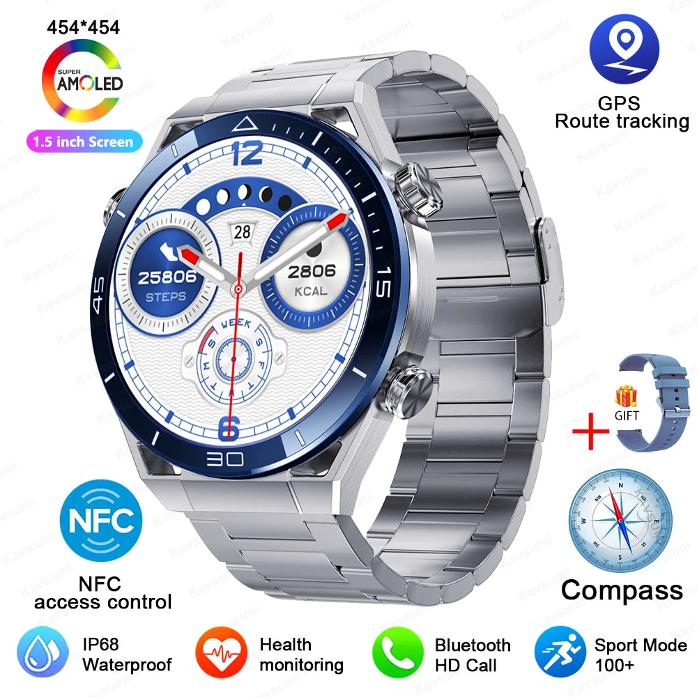 GPS Tracker Smartwatch Men NFC Bluetooth Call IN USA.