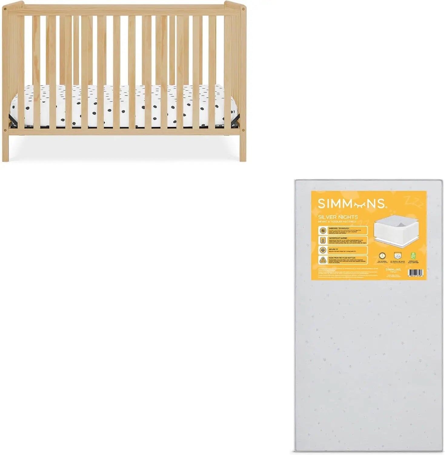 Convertible Crib - Greenguard Gold Certified, Bianca White in USA