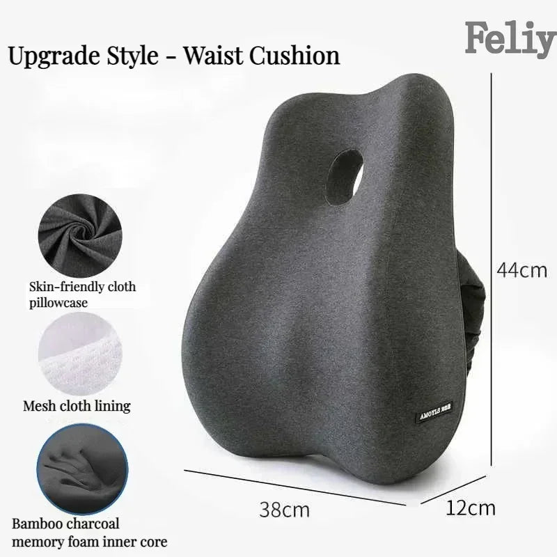 Memory Foam Office Chair Cushion Car Seat Support Waist