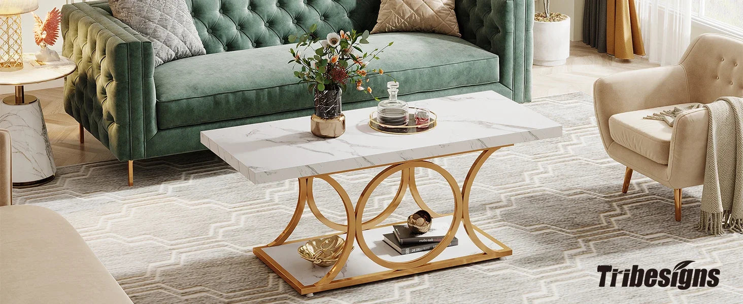 Tribesigns Rectangle Coffee Table, Modern Coffee Tables in USA.