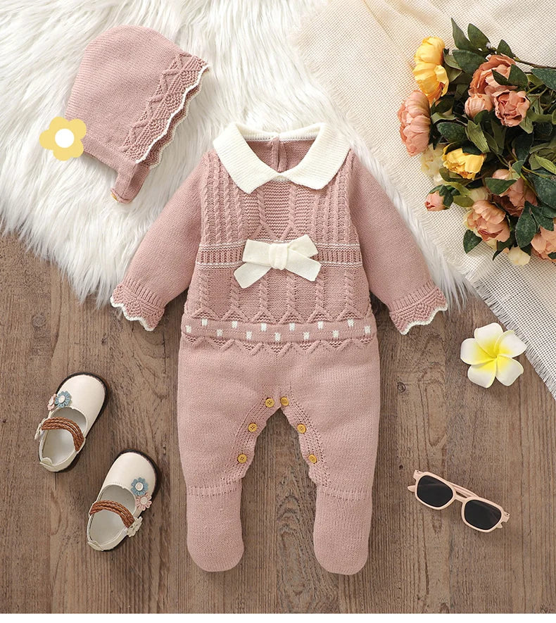 Jumpsuit Long Sleeve Cute Bow Toddler Clothes in USA