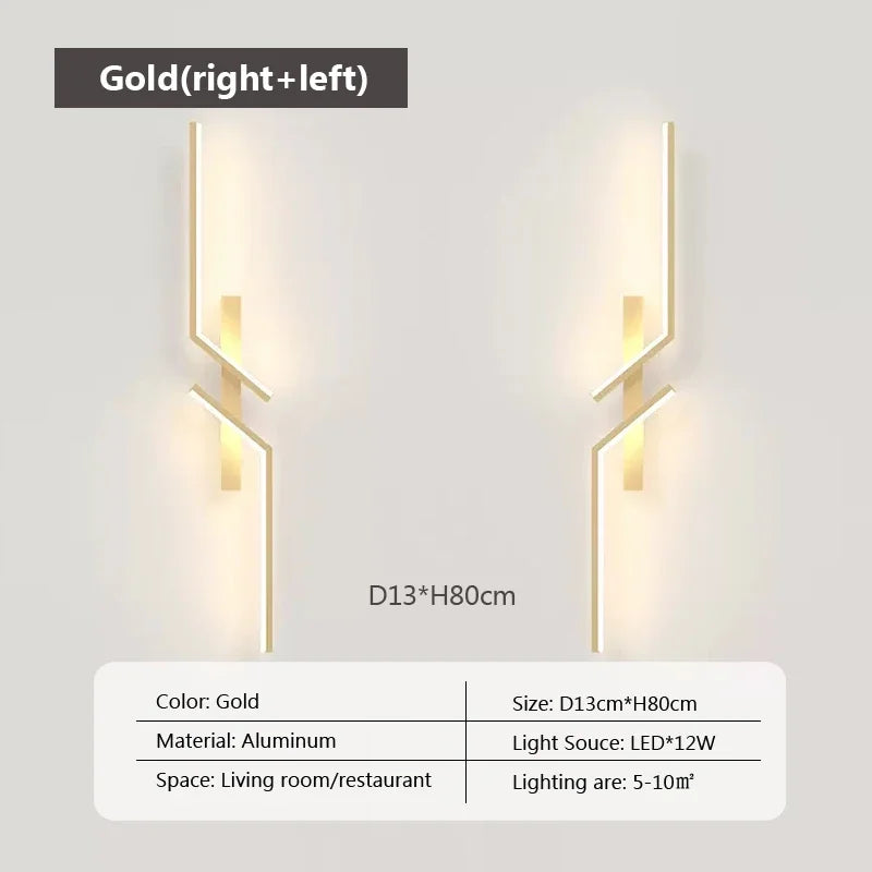 LED Wall Lamp Modern Minimalist Strip Wall Decor Lights Lighting IN USA.