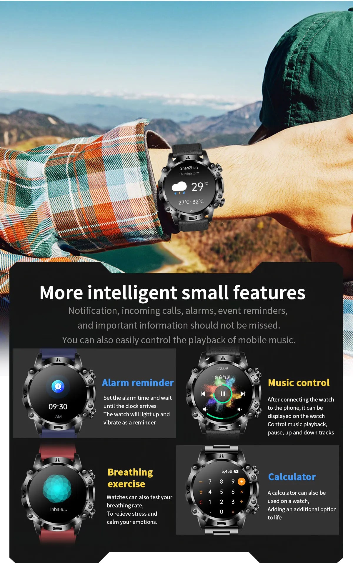 Bluetooth Call Smart Watch Men Health Blood Pressure IN USA.