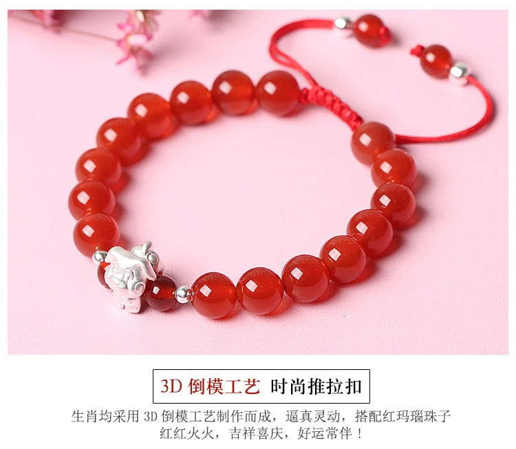 Sterling Silver Red Rope for Women and Men Korean Version in USA.