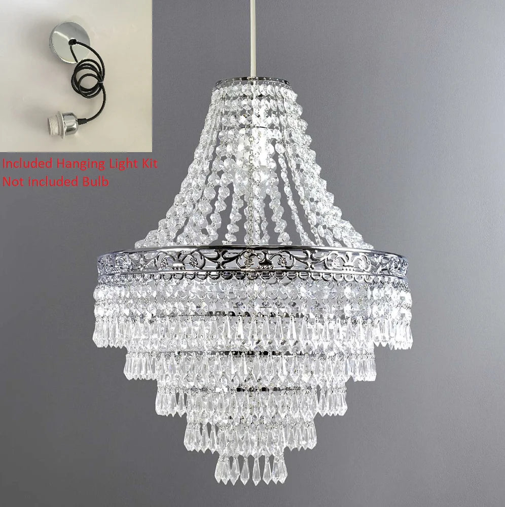 Blenheim Plastic Large Acrylic Chandelier Shade Easy IN USA.