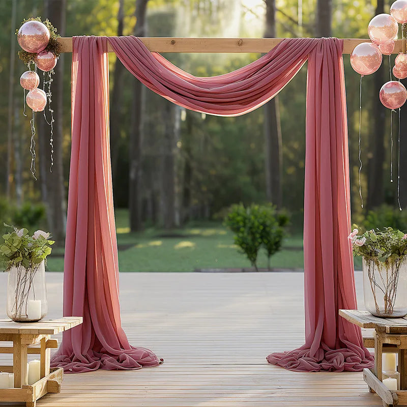 White Wedding Arch Draping Fabric Chiffon Fabric Drape in USA