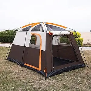 Large tent people family cabin straight wall doors windows net in USA