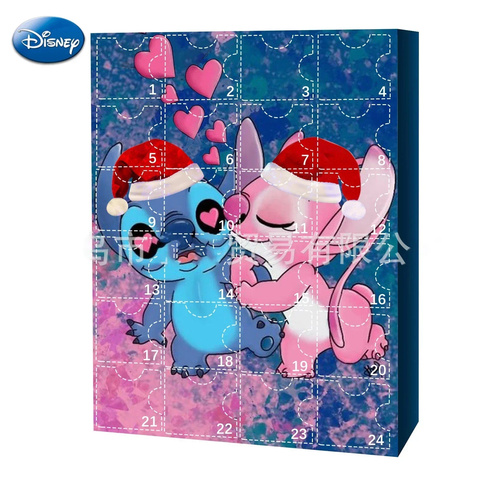 Disney Anime Lilo and Stitch Christmas Advent Calendar Box