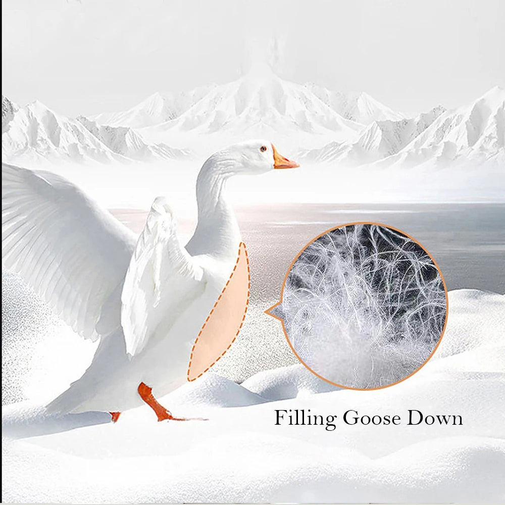 Goose Down Pillow Sleep Gift Down-proof Queen King