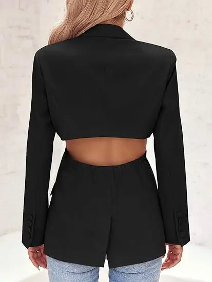 Women Elegant Blazer Sexy Cut Out Blazer Jackets IN USA.