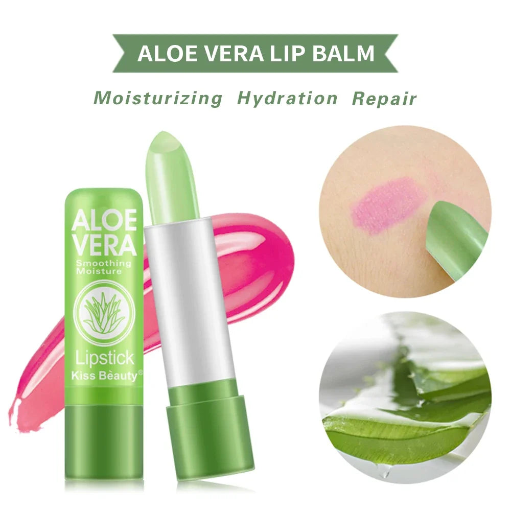 Moisturizing Aloe Vera Lipstick Temperature Color Changing in USA