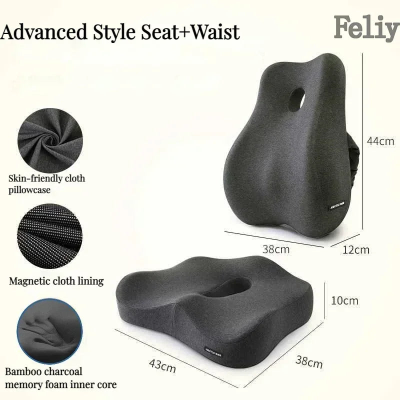 Memory Foam Office Chair Cushion Car Seat Support Waist