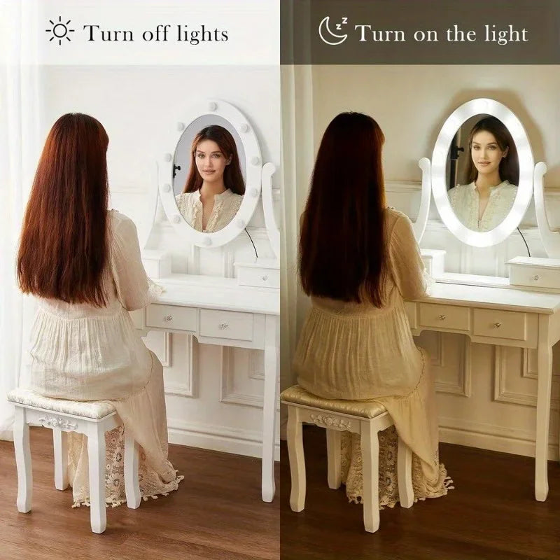 Beautiful Led Mirror Vanity Makeup Dressing Table IN USA.