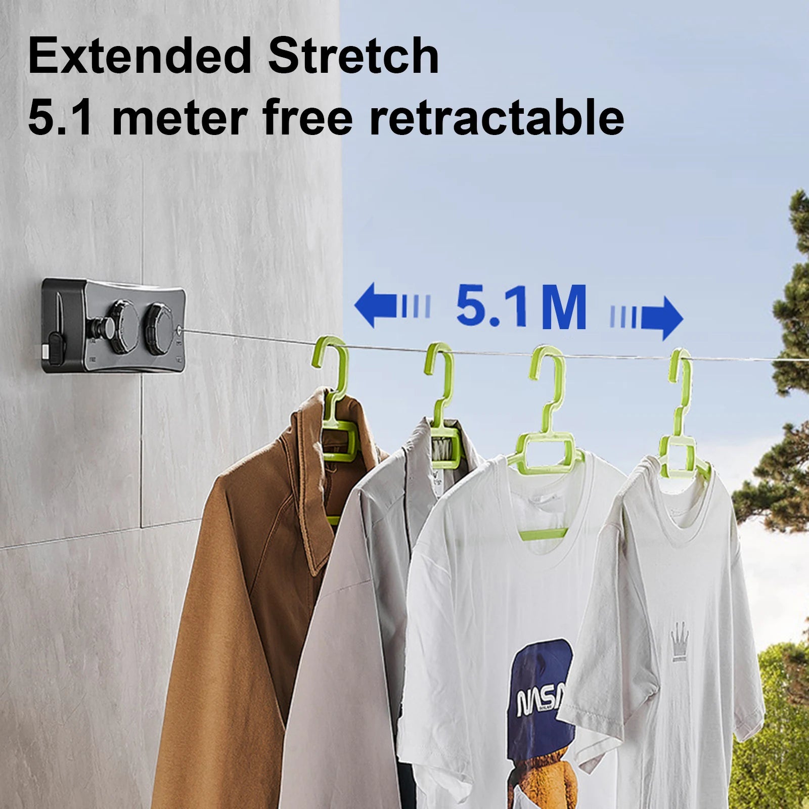 Double Line Clothes Hanger Laundry Drying Retractable in USA.