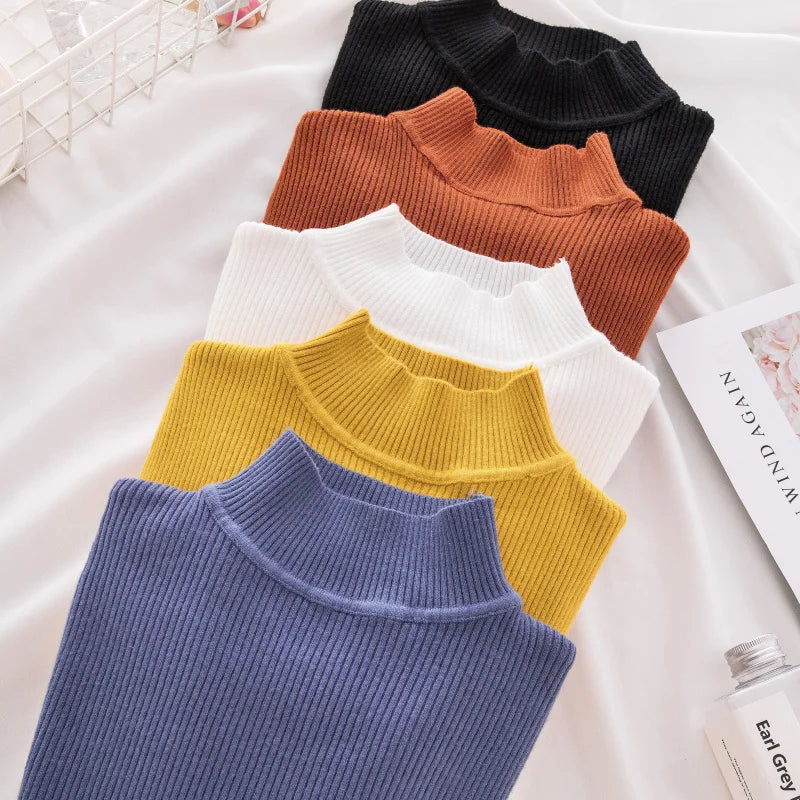 Women Spring Turtleneck Sweater Knitted Soft Pullovers cashmere in USA