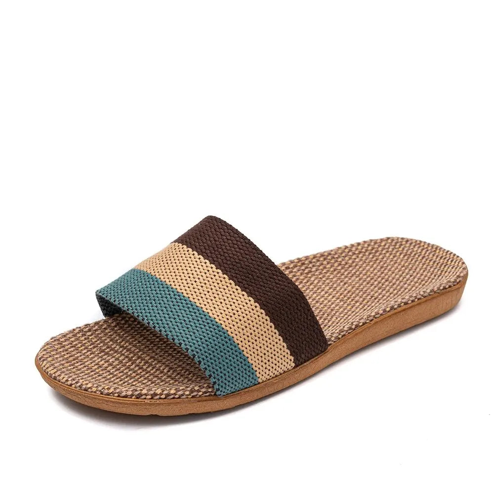 Summer Linen Women'S Slippers Flat Sandals Home in USA