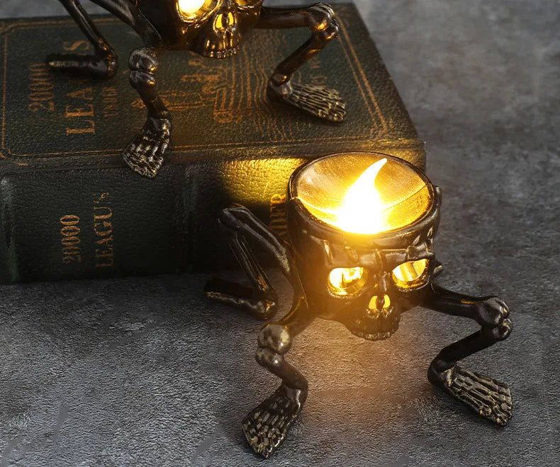 Halloween Break The Arm Skull LED Candle Lantern for Home