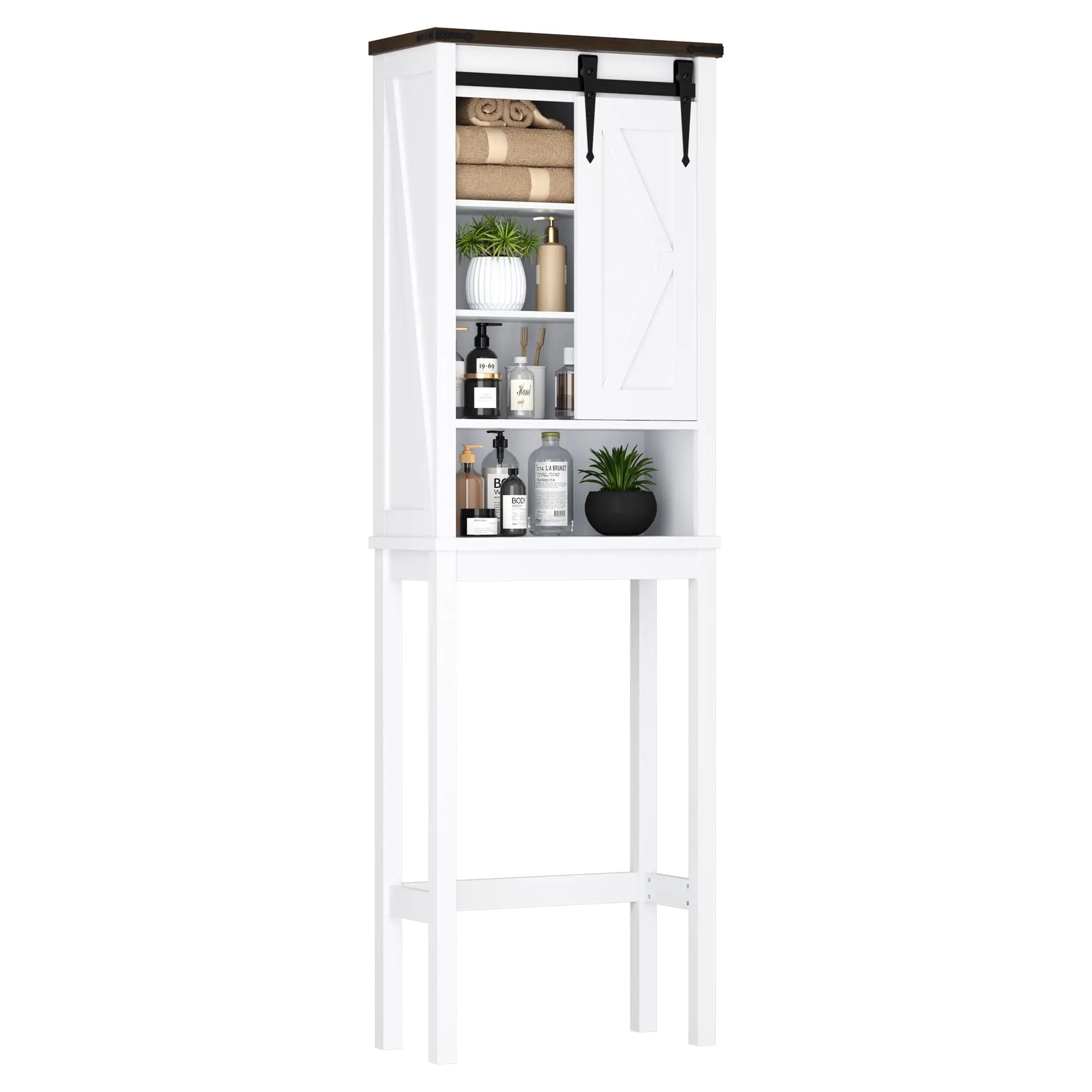 Toilet Storage Cabinet with Adjustable Shelf and Door