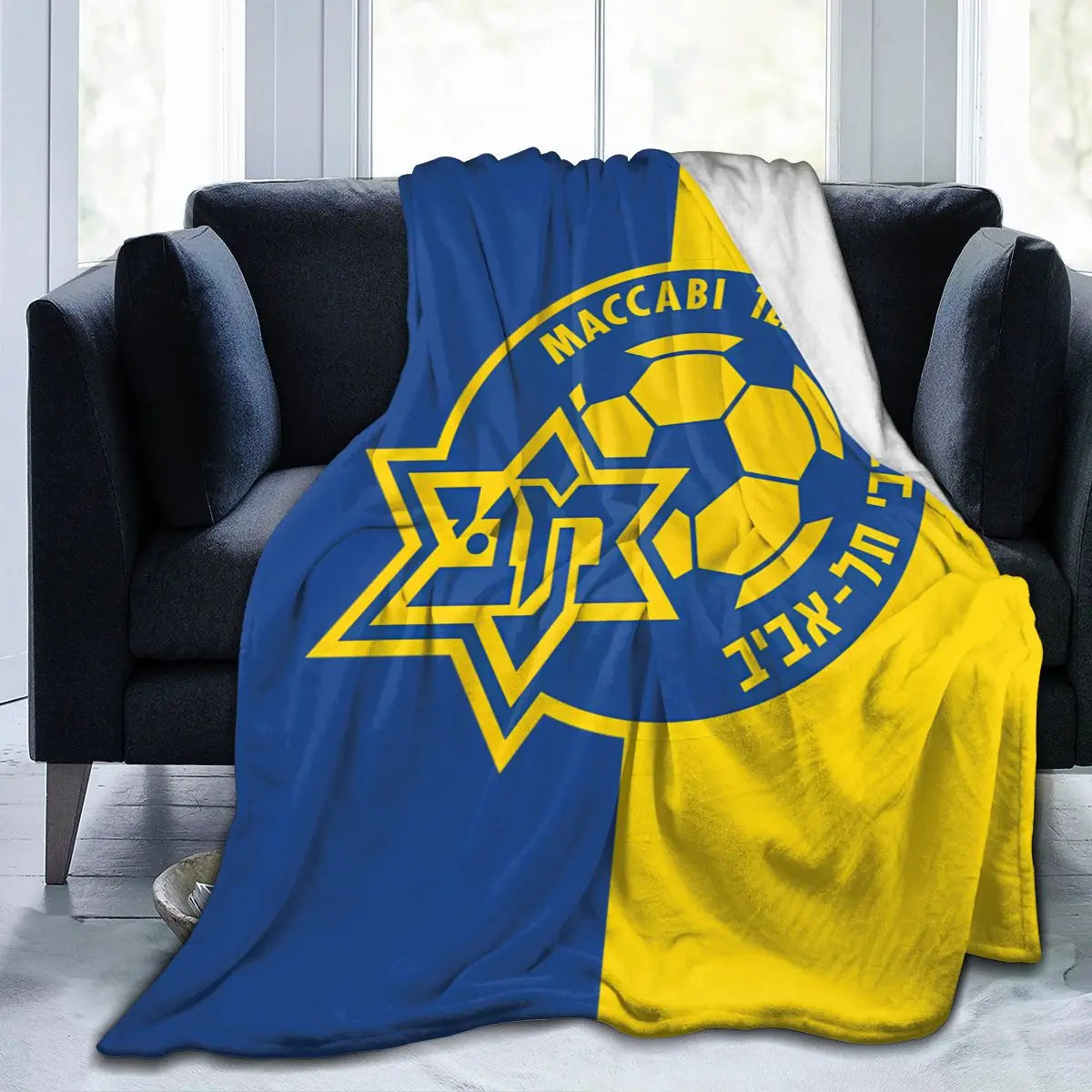 Maccabi Aviv Flannel Throw Blanket Warm Bed Blanket in USA.