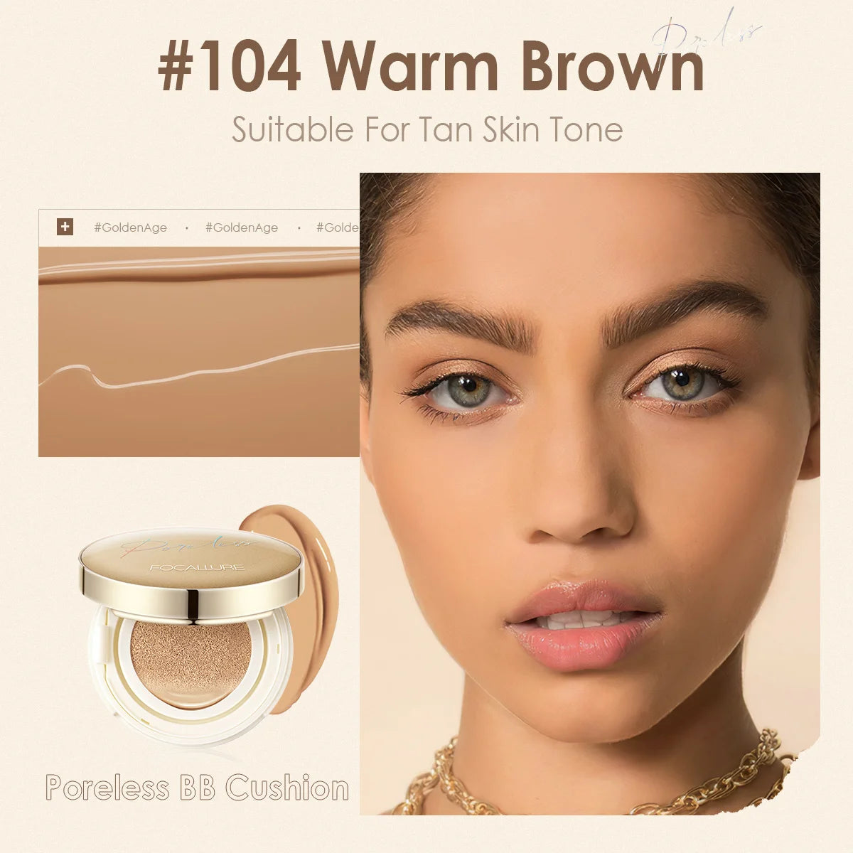 FOCALLURE Waterproof Matte Air Cushion Poreless BB＆CC Cream in USA