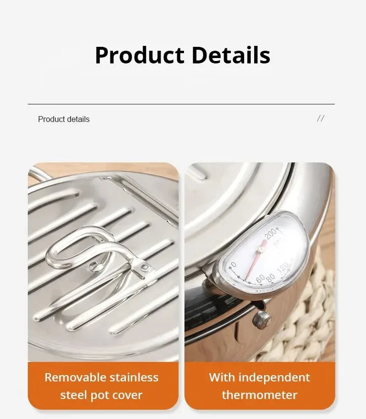 Stainless Steel Pan ,Tempura Fryer Pan, cookware in USA.