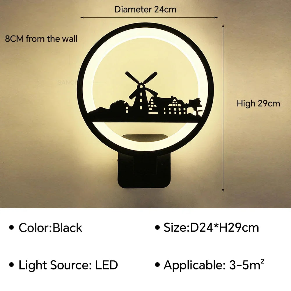 Modern LED Wall Light Sconce Wall Art Bedroom Bedside IN USA.