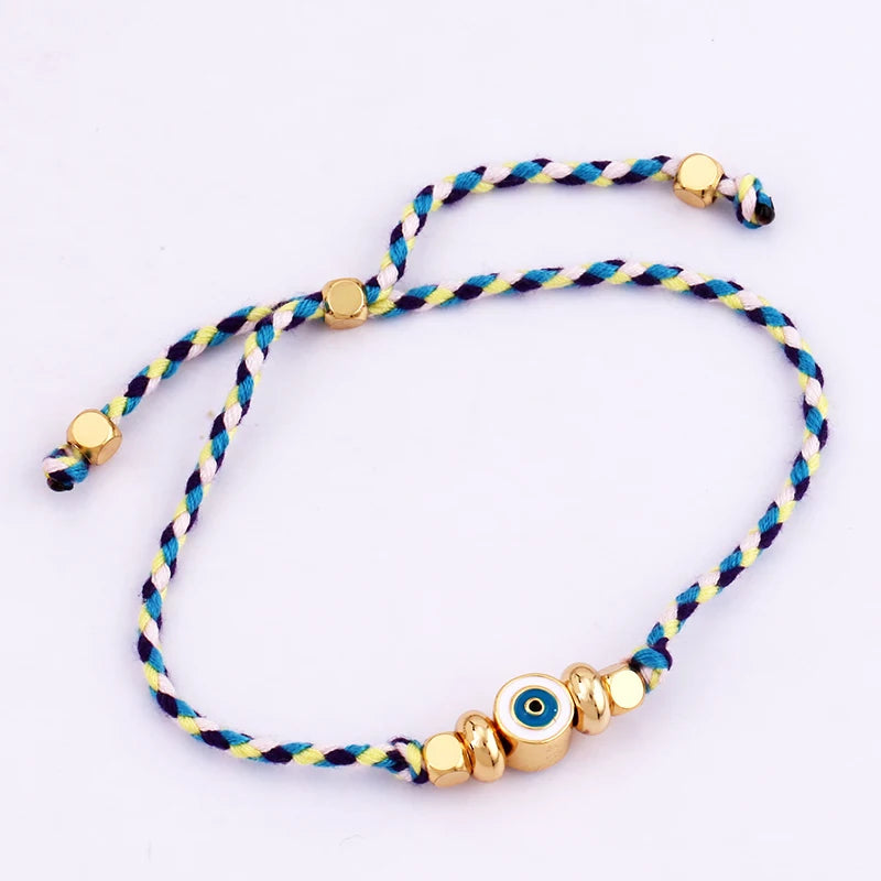 Nature Cotton Cord Knotting Evil Eye Bracelet in USA