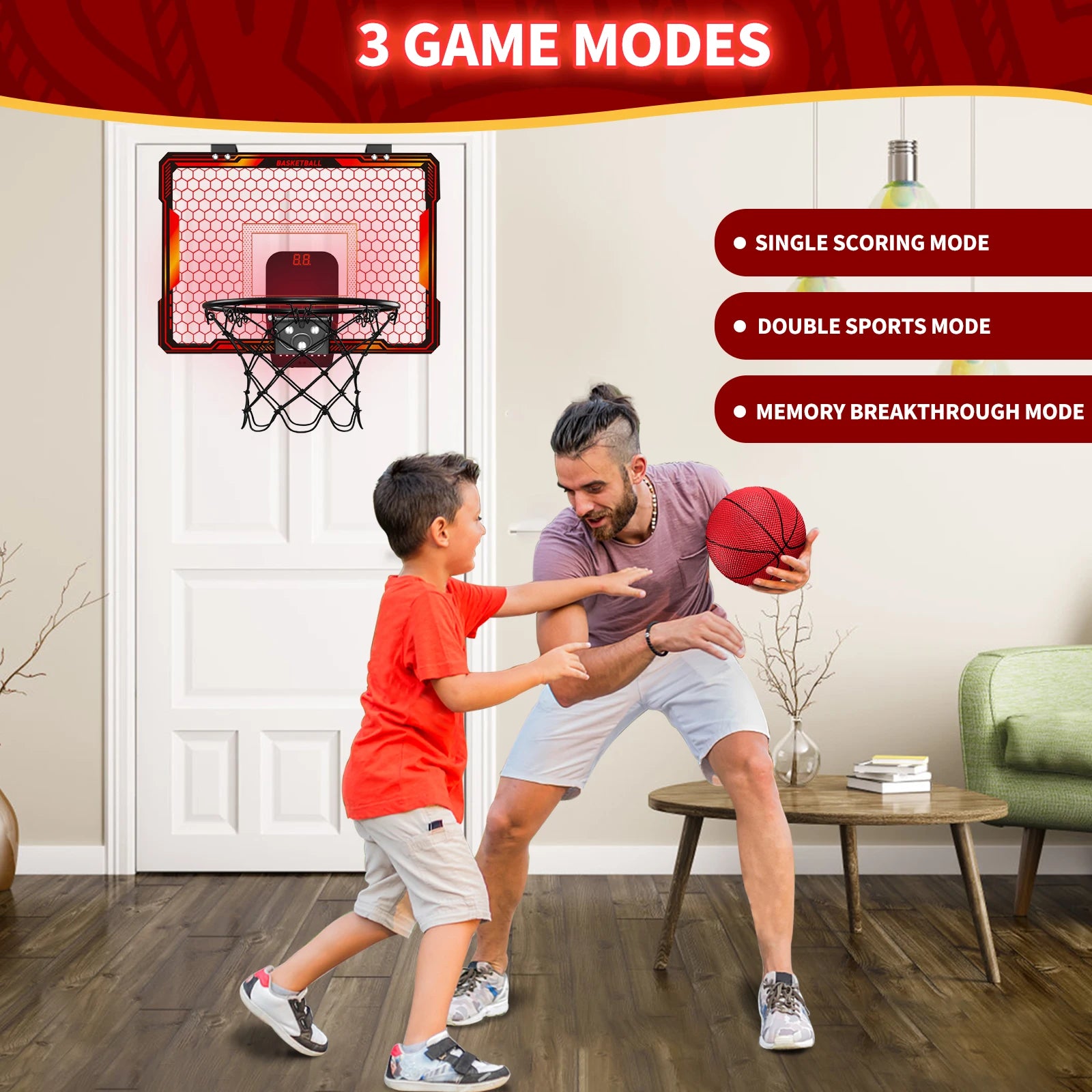 Remote Control Mini Basketball Hoop Electronic Scoreboard in USA