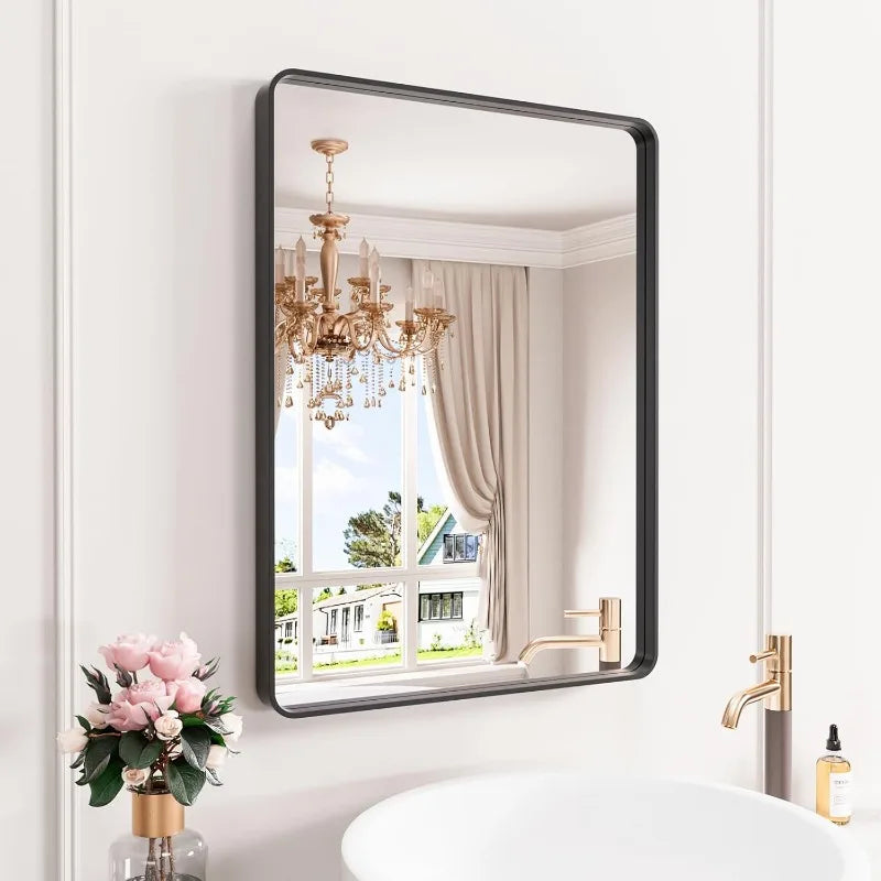 Black Bathroom Mirror, Wall Mounted Vanity Mirror in USA.