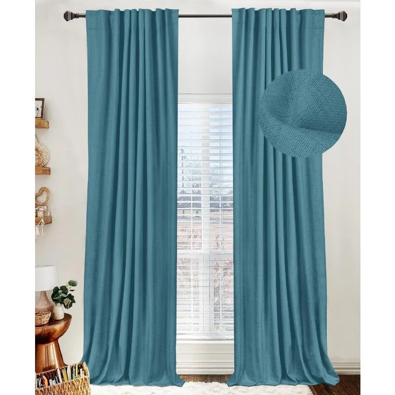 Blackout Shield Linen Blackout Curtains Bedroom in USA